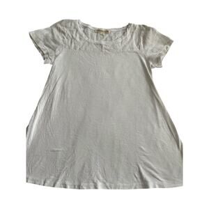 Urban flax cotton/ linen shirt minimalist natural normcore S top